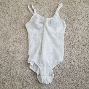 Bali VTG Body Slimmer White Full Body Lace 40C 7432